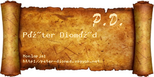 Péter Dioméd névjegykártya